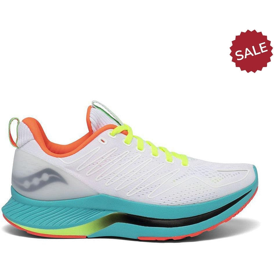 Women's Saucony Endorphin Shift, White Mutant, 9 B Medium