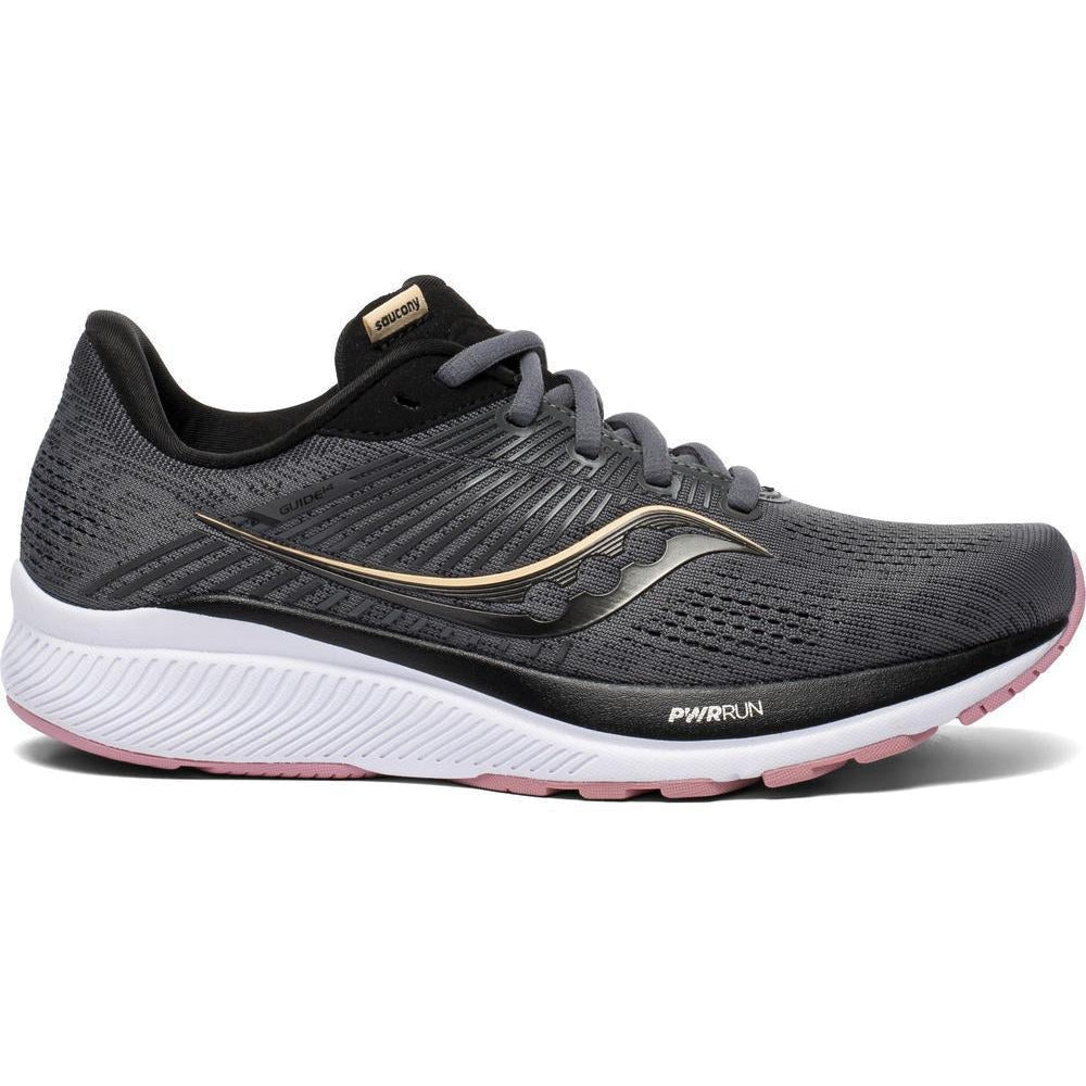 Women's Saucony Guide 14, Charcoal/Rose, 10.5 B Medium