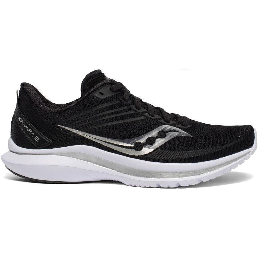 Women's Saucony Kinvara 12, Black/Silver, 8 B Medium