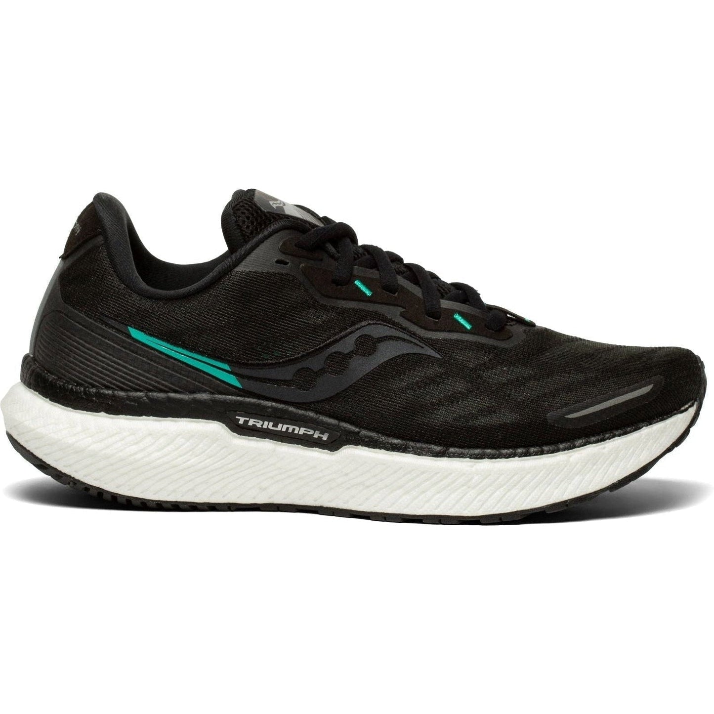 Women's Saucony Triumph 19, Black/White, 7.5 D Wide