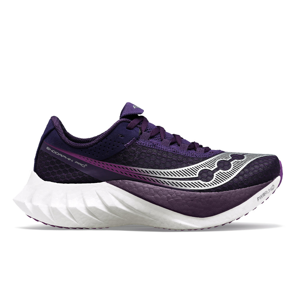 Women's Saucony Endorphin Pro 4, Cavern/Violet, 7.5 B Medium