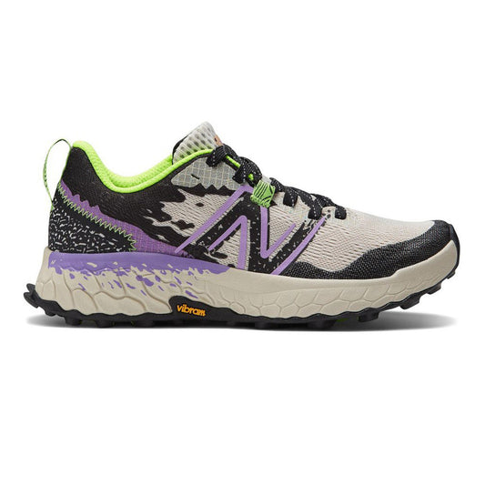 Women's New Balance Fresh Foam X Hierro V7, Moonbeam/Electric Purple, 7.5 B Medium