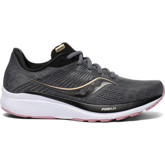 Women's Saucony Guide 14, Charcoal/Rose, 6 B Medium