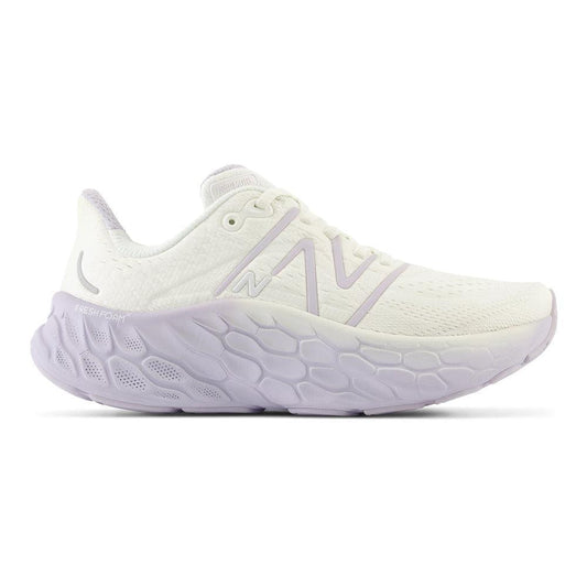 Women's New Balance Fresh Foam X More v4, Sea Salt/Grey Violet, 9 B Medium
