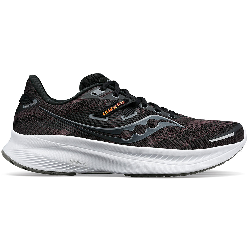 Women's Saucony Guide 16, Black/White, 7 B Medium