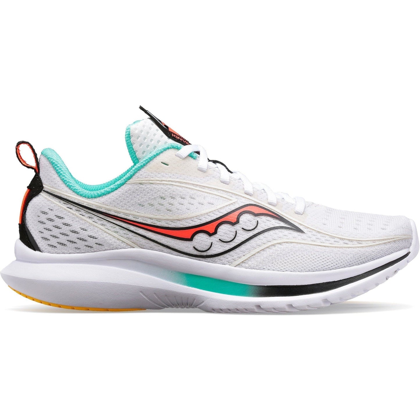 Women's Saucony Kinvara 13, White/Black/Vizi, 7.5 B Medium