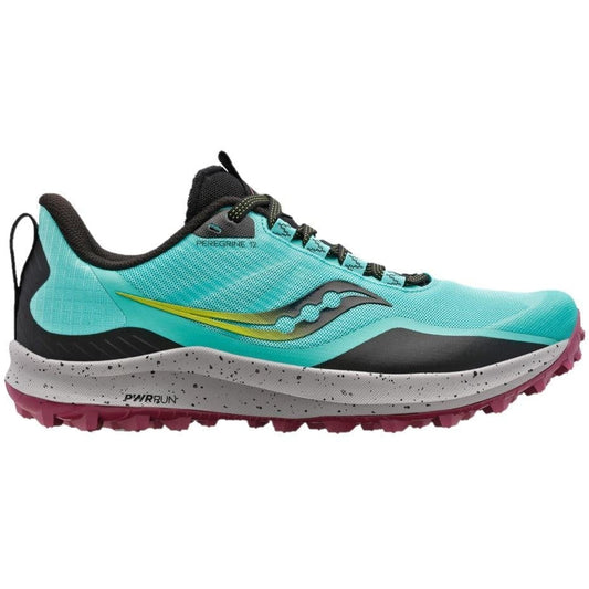 Women's Saucony Peregrine 12, Cool Mint/Acid, 9 B Medium