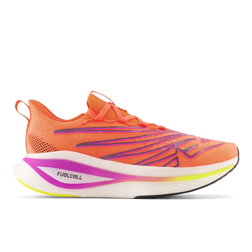 Women's New Balance FuelCell SuperComp Elite v3, Cosmic Rose/Neon Dragonfly/Cosmic Pineapple, 9 B Medium
